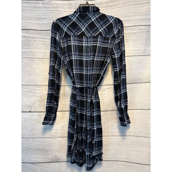 BeachLunchLounge Blue Plaid Flannel Dress - Picture 2 of 2